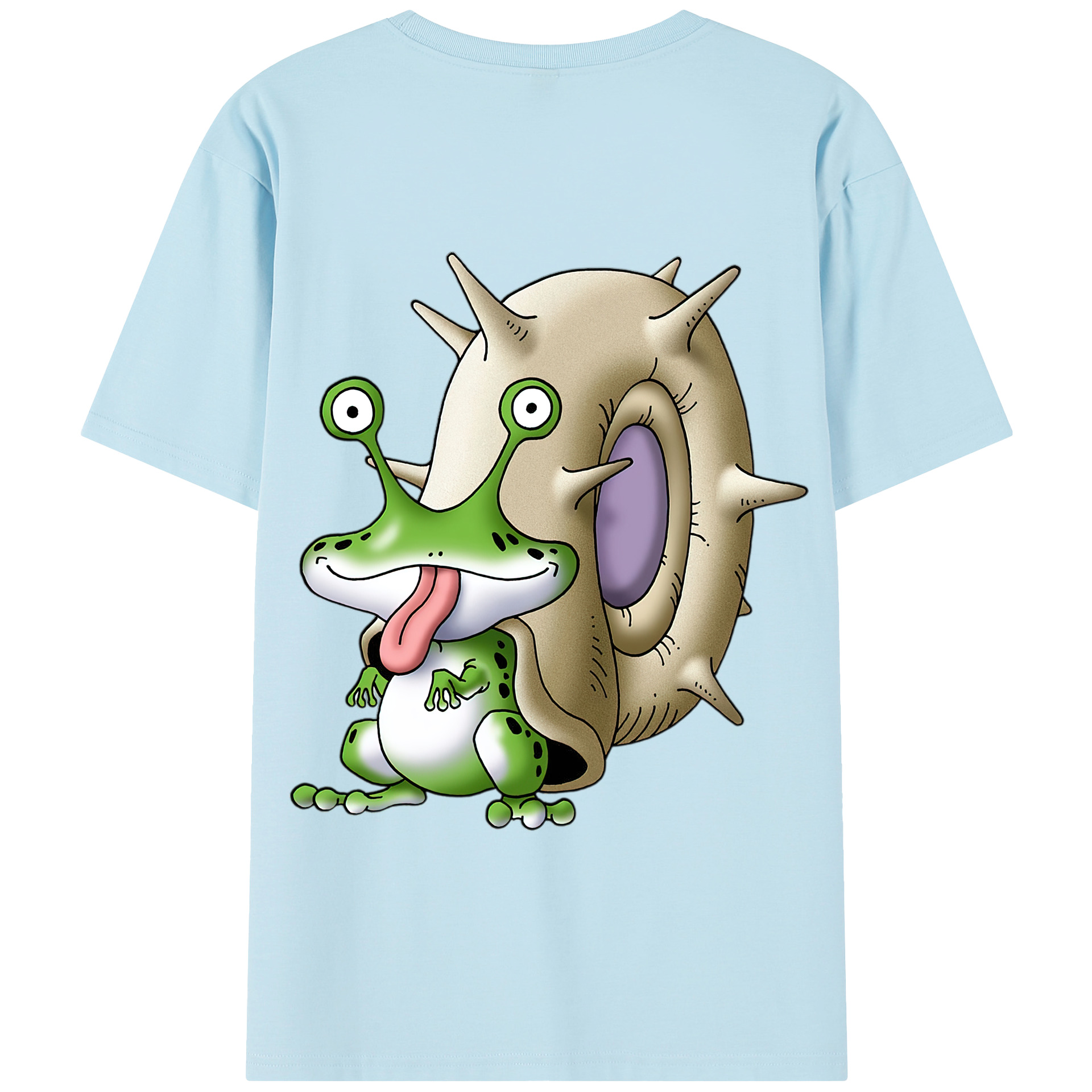 （画像用） ドラゴンクエスト Doragon Kuesuto Dragon Quest 綿100％半袖Tシャツ（背面プリント）